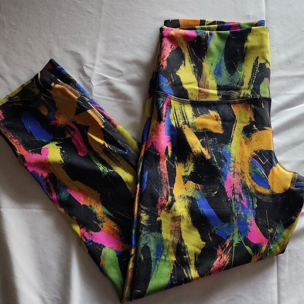Lululemon Athletica Undertone Black Multi Wunder Train HR, Size 10